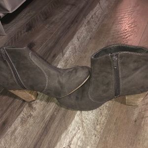 Grey ankle boots
